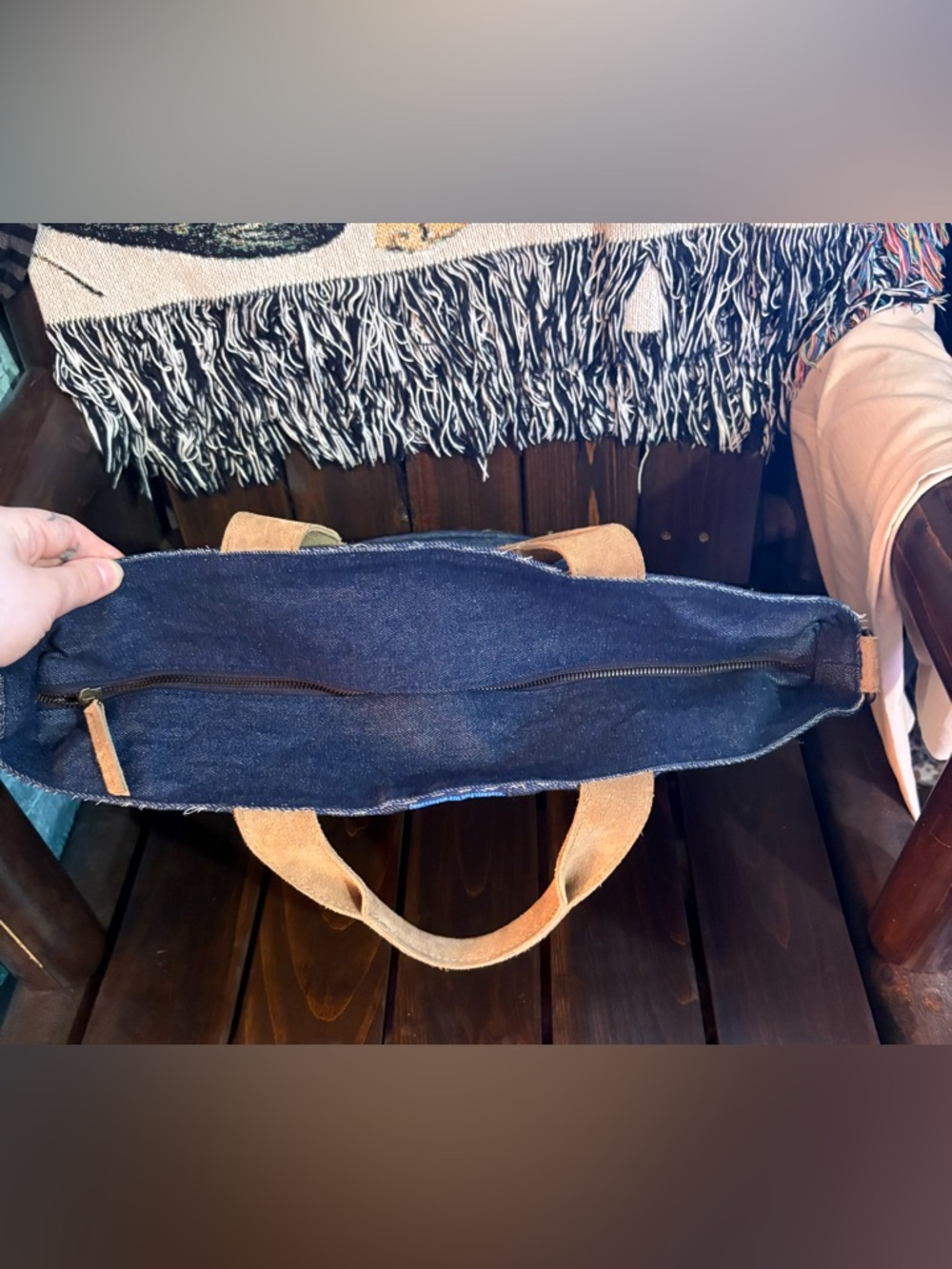 Parker Thatch Denim Bucket Bag w/ D Rings- see description - Picture 9 of 16